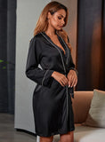 FASHION SEXY WOMEN SILK NIGHTGOWN