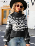 CLASSY TURTLENECK PULLOVER LOOSE RETRO SWEATER