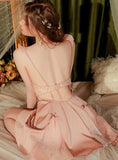 FASHION SEXY BACKLESS SATIN GOWN PAJAMAS
