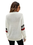 STYLISH LOOSE PULLOVER LOOSE ROUND NECK LONG SLEEVE SWEATER