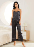 FASHION SILK SUSPENDER TROUSERS TWO PIECE SUIT
