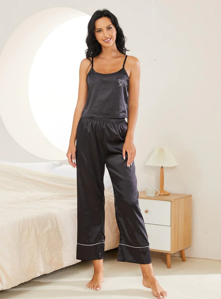 FASHION SILK SUSPENDER TROUSERS TWO PIECE SUIT