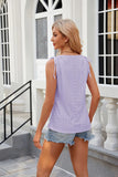 SOLID COLOR ROUND NECK BUTTON DRAWSTRING T-SHIRT