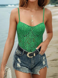 SLING LACE SPLICING JUMPSUIT