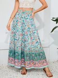 BOHEMIAN COTTON PRINT BIG SWING SKIRT