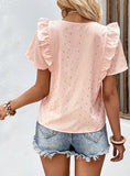 LOTUS LEAF STITCHING GILDED SHIRT