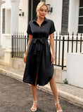 SHORT-SLEEVED SHIRT DRESS