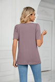 SOLID COLOR SHORT SLEEVE LOOSE T-SHIRT