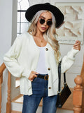 GLAMOROUS HOLLOW SOLID COLOR LOOSE SWEATER