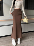 Elastic Slim Fishtail Skirt