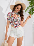 PRINTED WOODEN EAR SHORT SLEEVE T-SHIRT