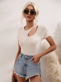 FASHION SOLID COLOR LOOSE SEXY SLIM SWEATER