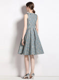 JACQUARD HIGH WAIST SLIM DRESS