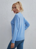 FASHION ROUND NECK LEISURE PULLOVER SWEATER
