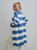 CLASSY MEDIUM AND LONG STRIPED KNITTED SWEATER