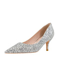 THIN HIGH-HEELED POINTED SEQUINED SHOES