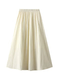 High Waist Retro Casual Pleated Skirt