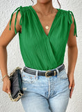 WOMEN V-NECK SPLICING JUMPSUIT