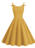 Sleeveless bow suspender dress