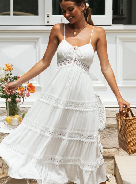 Bohemian Suspender Lace Dress