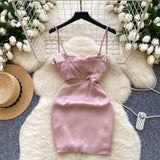 Crystal Flattering Cutouts Satin Bodycon Dress