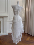 Vintage Inspired White Lace Corset Mini Dress