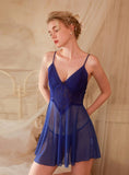 FASHION SEXY GAUZE LACE PAJAMAS SUSPENDER DRESS