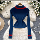 Warm Bold Red Ribbed Sweater