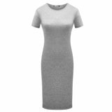 Short Sleeve Scoop Summer Bodycon Dress
