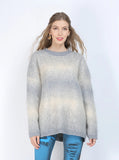 CLASSY THICKENED LOOSE ROUND NECK GRADIENT SWEATER