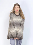 CLASSY THICKENED LOOSE ROUND NECK GRADIENT SWEATER