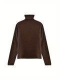 Long Sleeve Versatile Turtle Neck Pullover Sweater