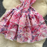 Tantalizing Summer Floral Tiered Ruffle Dress