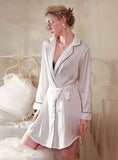 FASHION SILK-LIKE BATHROBE PAJAMAS
