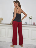FASHION THIN SLING PLAID HOME SUIT