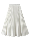 Elastic Waist Pleated Skirt