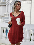 FASHION ROUND NECK SOLID COLOR PULLOVER LOOSE SWEATER