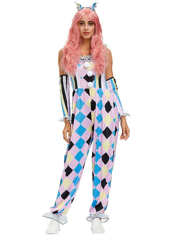 CLASSY HALLOWEEN PARTY COLOR MATCHING CLOWN COSTUME