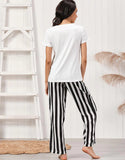 FASHION SHORT-SLEEVED PANTS PAJAMAS HOME CLOTHES SUIT