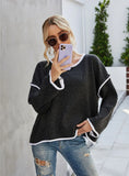 Round Neck Fringed Sweater