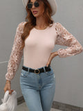 CLASSY CROCHETED HOLLOW PULLOVER ROUND NECK KNITTED SWEATER