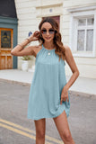 SOLID COLOR HALTER LOOSE SLING DRESS