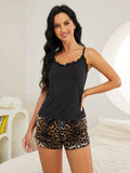 FASHION SUMMER LEOPARD SHORTS HOME SUIT