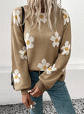 FASHION WOMEN LONG SLEEVE JACQUARD SWEATER
