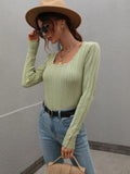 FASHION SOLID COLOR BUTTON PULLOVER SWEATER