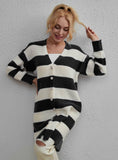 CLASSY MEDIUM AND LONG STRIPED KNITTED SWEATER