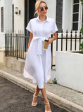 SHORT-SLEEVED SHIRT DRESS