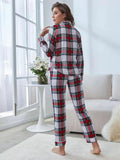 FASHION TOP PANT CONTRAST COLOR HOME SUIT
