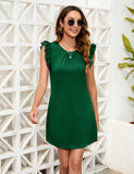 HOLIDAY SLEEVELESS LOOSE ROUND NECK DRESS
