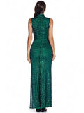 SEXY RETRO GREEN SEQUINED DRESS